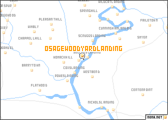 map of Osage Woodyard Landing