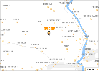 map of Osage