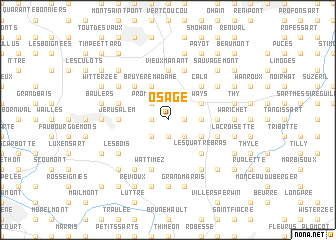 map of Osage