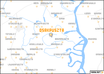 map of Ósákpuszta