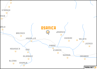 map of Osanica