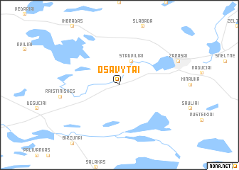 map of Osavytai