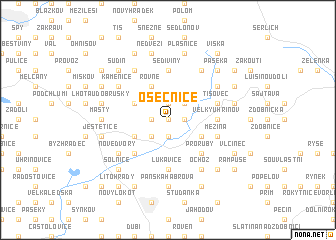 map of Osečnice