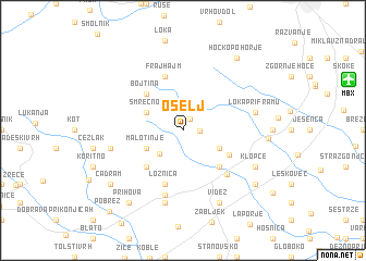 map of Ošelj