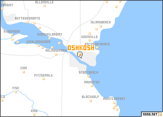 Oshkosh (United States - USA) map - nona.net