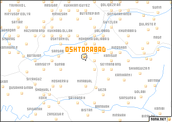 map of Oshtorābād