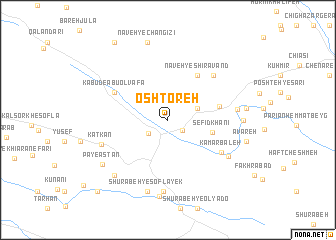 map of Oshtoreh