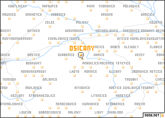 map of Osíčany