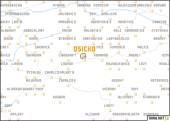 map of Osíčko