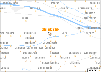 map of Osieczek