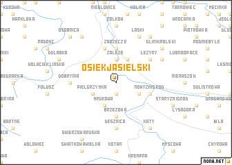 map of Osiek Jasielski