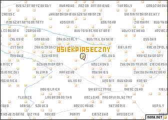 map of Osiek Piaseczny