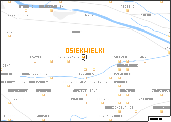 map of Osiek Wielki