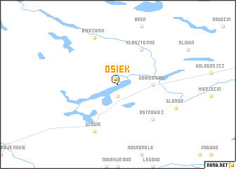 map of Osiek