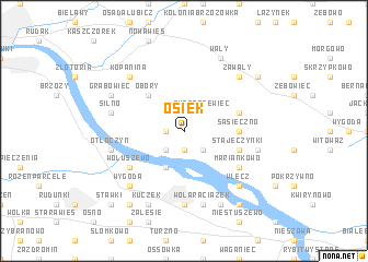 map of Osiek