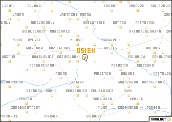 map of Osiek