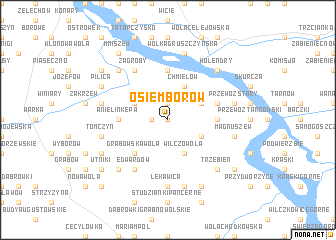 map of Osiemborów