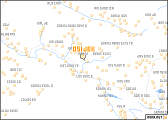 map of Osijek