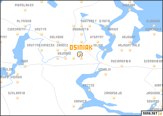 map of Osiniak