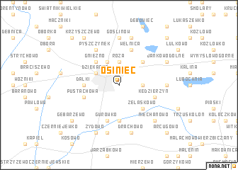 map of Osiniec