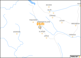 map of Osini