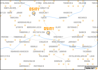 map of Osiny