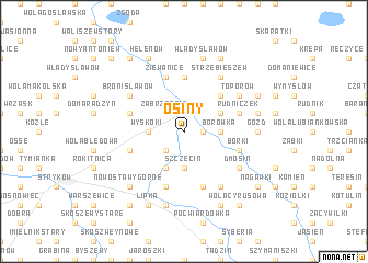 map of Osiny