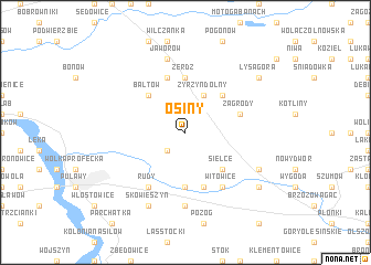 map of Osiny