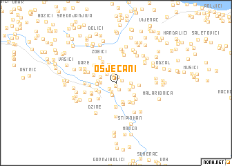 map of Osječani