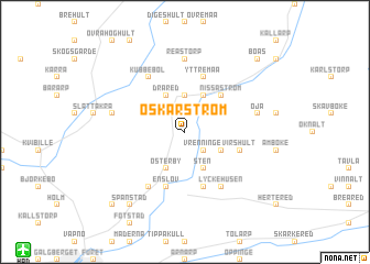 map of Oskarström