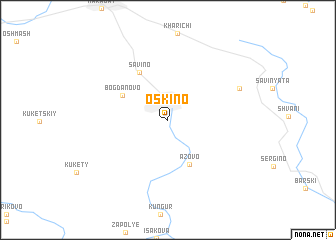 map of Osʼkino