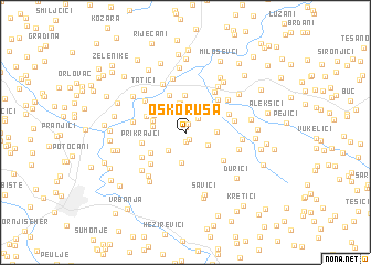 map of Oskoruša