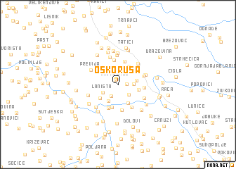 map of Oskoruša