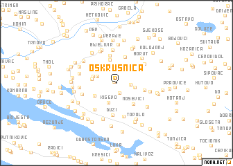 map of Oskrušnica