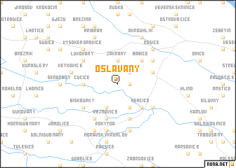 map of Oslavany