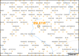 map of Osletín