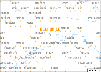 map of Oslnovice