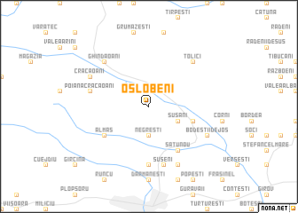 map of Oşlobeni