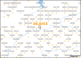 map of Oslovice