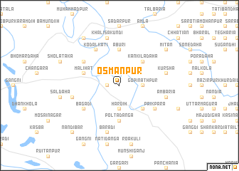 map of Osmānpur