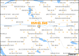map of Ośmiałowo