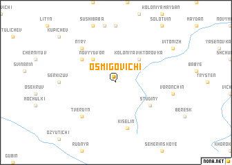 map of Osʼmigovichi