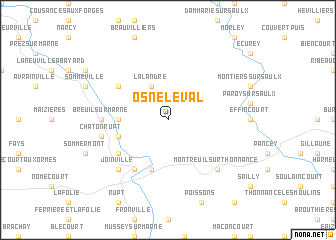 map of Osne-le-Val