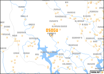 map of Osogu