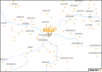 map of Osojë