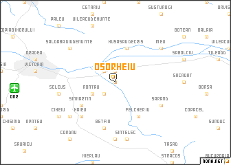 map of Oşorheiu