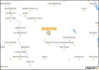 map of Osovnik