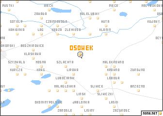 map of Osówek