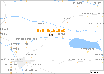 map of Osowiec Śląski