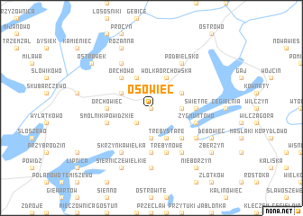 map of Osowiec